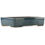 Pot à bonsaï rectangulaire bleu de Reiho - 460 x 325 x 100 mm