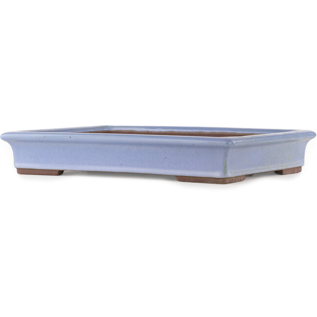 Rechthoekige blauwe bonsai pot van Yamaaki - 440 x 320 x 65 mm