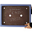 Pot à bonsaï rectangulaire bleu de Yamaaki - 440 x 320 x 65 mm