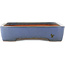 Rectangular blue bonsai pot by Yamafusa - 465 x 325 x 70 mm