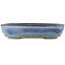 Oval blue bonsai pot by Yamafusa - 465 x 350 x 95 mm