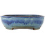 Oval blue bonsai pot by Yamafusa - 465 x 350 x 95 mm