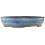 Oval blue bonsai pot by Yamafusa - 465 x 350 x 95 mm