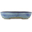 Oval blue bonsai pot by Yamafusa - 465 x 350 x 95 mm