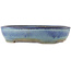 Oval blue bonsai pot by Yamafusa - 465 x 350 x 95 mm