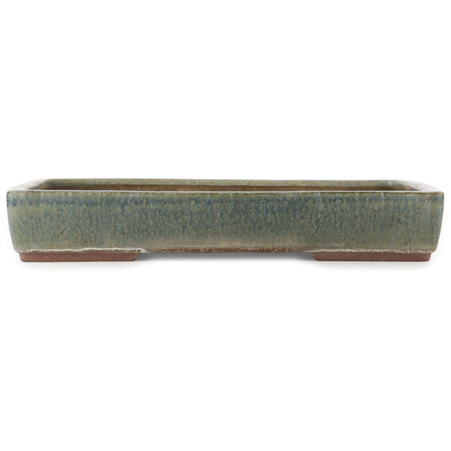 Maceta rectangular azul para bonsái de Eime Yozan - 470 x 340 x 70 mm