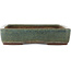 Maceta rectangular azul para bonsái de Eime Yozan - 470 x 340 x 70 mm