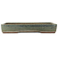 Rectangular blue bonsai pot by Eime Yozan - 470 x 340 x 70 mm