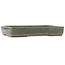 Rectangular blue bonsai pot by Eime Yozan - 470 x 340 x 70 mm