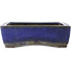 Rectangular blue bonsai pot by Yamaaki - 325 x 230 x 70 mm