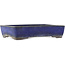 Rechthoekige blauwe bonsai pot van Yamaaki - 325 x 230 x 70 mm