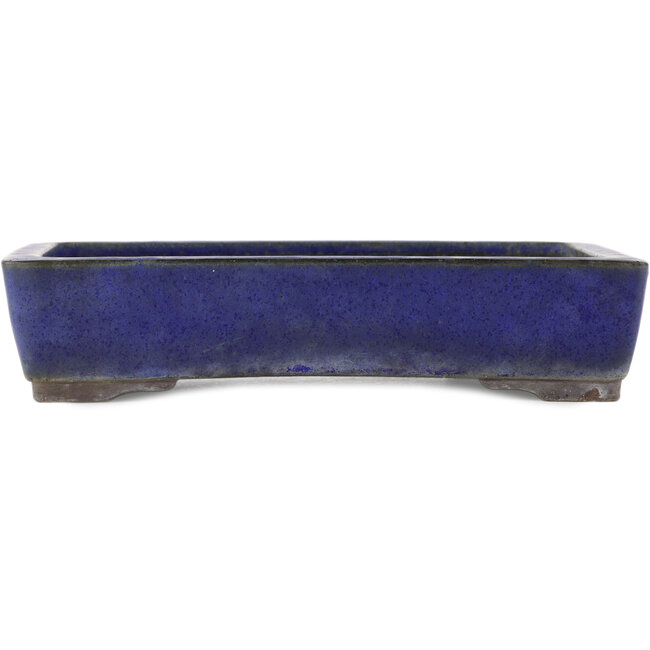 Maceta rectangular azul para bonsái de Yamaaki - 325 x 230 x 70 mm