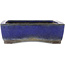 Rectangular blue bonsai pot by Yamaaki - 325 x 230 x 70 mm