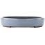 Oval blue bonsai pot by Yamaaki - 465 x 335 x 60 mm