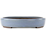 Oval blue bonsai pot by Yamaaki - 465 x 335 x 60 mm