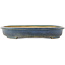 Pot à bonsaï ovale bleu par Hattori - 490 x 360 x 55 mm
