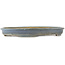 Oval blue bonsai pot by Hattori - 490 x 360 x 55 mm