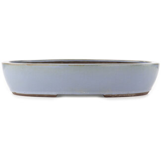 Yamaaki 425 mm oval blue bonsai pot by Yamaaki, Tokoname, Japan