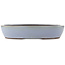 Oval blue bonsai pot by Yamaaki - 425 x 350 x 80 mm