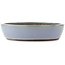 Oval blue bonsai pot by Yamaaki - 425 x 350 x 80 mm