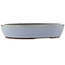 Maceta ovalada azul para bonsái de Yamaaki - 425 x 350 x 80 mm