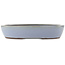 Oval blue bonsai pot by Yamaaki - 425 x 350 x 80 mm