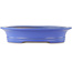 Oval blue bonsai pot by Reiho - 435 x 360 x 85 mm