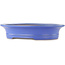 Oval blue bonsai pot by Reiho - 435 x 360 x 85 mm