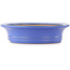 Oval blue bonsai pot by Reiho - 435 x 360 x 85 mm