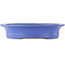 Oval blue bonsai pot by Reiho - 435 x 360 x 85 mm