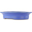 Pot à bonsaï ovale bleu de Reiho - 435 x 360 x 85 mm