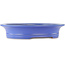 Oval blue bonsai pot by Reiho - 435 x 360 x 85 mm