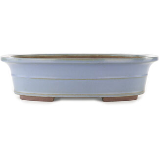 Yamaaki 450 mm oval blue bonsai pot by Yamaaki, Tokoname, Japan