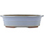 Pot à bonsaï ovale bleu de Yamaaki - 450 x 360 x 120 mm