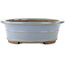 Pot à bonsaï ovale bleu de Yamaaki - 450 x 360 x 120 mm