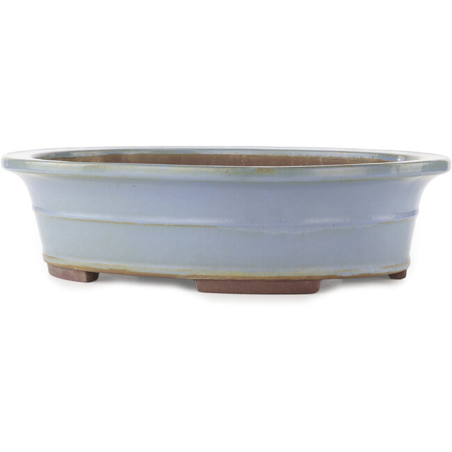 Ovaler blauer Bonsai-Topf von Yamaaki - 450 x 360 x 120 mm