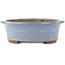 Pot à bonsaï ovale bleu de Yamaaki - 450 x 360 x 120 mm