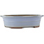 Pot à bonsaï ovale bleu de Yamaaki - 450 x 360 x 120 mm