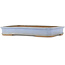 Rectangular blue bonsai pot by Shuhou - 425 x 290 x 55 mm