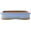 Rectangular blue bonsai pot by Shuhou - 425 x 290 x 55 mm