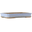 Rectangular blue bonsai pot by Shuhou - 425 x 290 x 55 mm