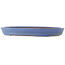 Oval blue bonsai pot by Reiho - 460 x 300 x 50 mm