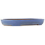 Ovale blauwe bonsai pot van Reiho - 460 x 300 x 50 mm