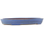 Oval blue bonsai pot by Reiho - 460 x 300 x 50 mm