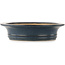 Oval blue bonsai pot by Reiho - 505 x 410 x 100 mm