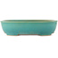 Oval turquoise bonsai pot by Ikkou - 370 x 300 x 80 mm