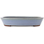 Round blue bonsai pot by Yamaaki - 330 x 330 x 60 mm