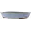 Round blue bonsai pot by Yamaaki - 330 x 330 x 60 mm