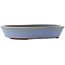 Round blue bonsai pot by Yamaaki - 330 x 330 x 60 mm