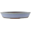 Round blue bonsai pot by Yamaaki - 330 x 330 x 60 mm